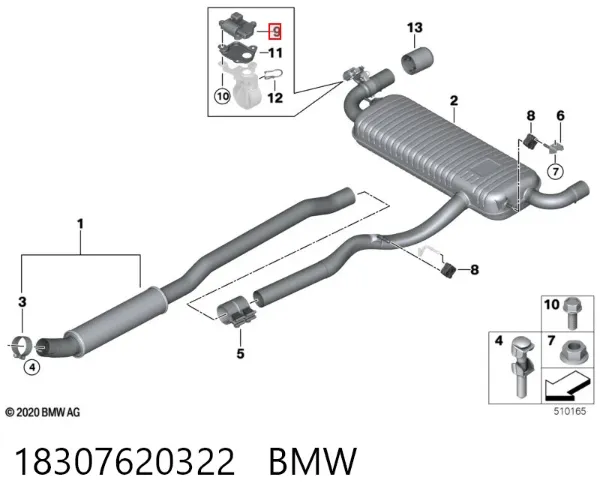 Silniczek sterujący klapą recyrkulacji powietrza 18307620322 BMW