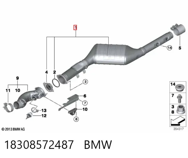 Konwerter-katalizator BMW X5 F15, F85