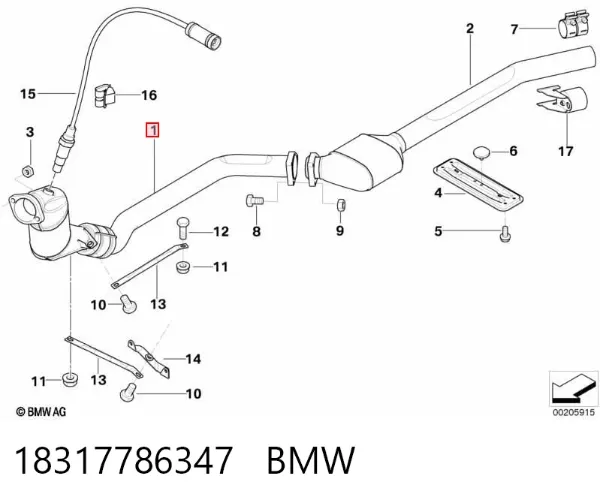 Konwerter-katalizator 18317786347 BMW