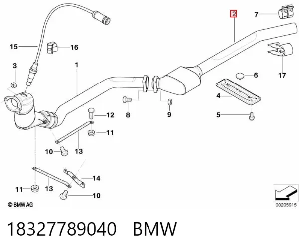 Konwerter-katalizator 18327789040 BMW