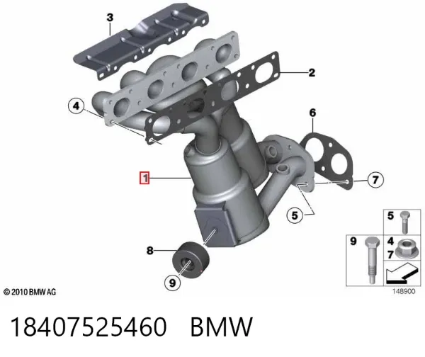 Konwerter-katalizator 18407525460 BMW