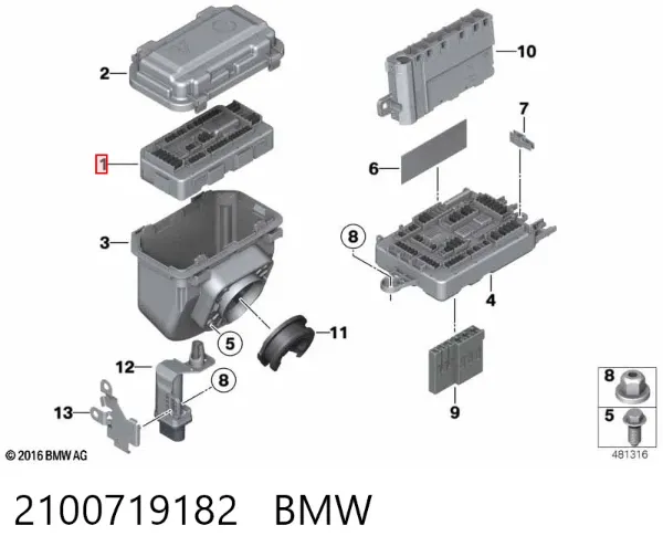 Skrzynka bezpieczników BMW X5 F15, F85