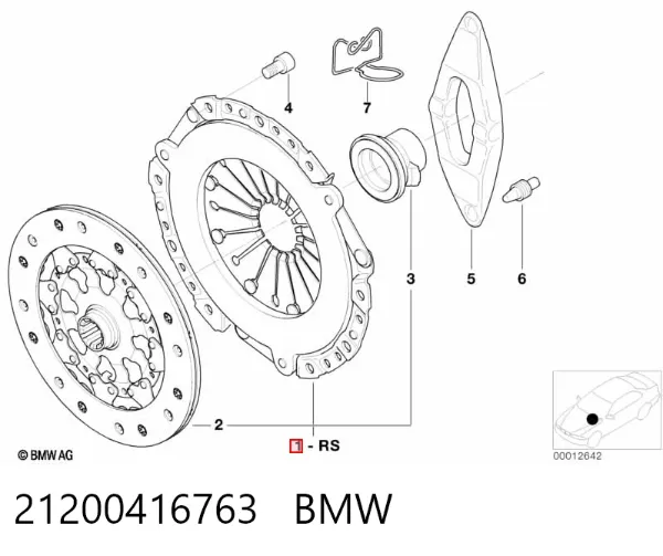 Zestaw sprzęgła (3 części) 21200416763 BMW