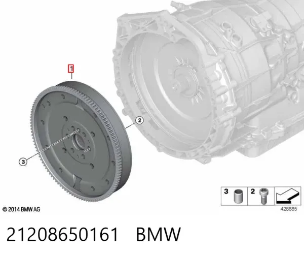 Koło zamachowe silnika 21208650161 BMW