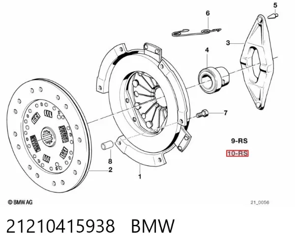 Zestaw sprzęgła (3 części) 21210415938 BMW