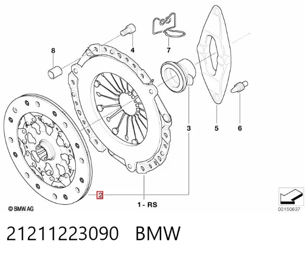 Tarcza sprzęgła 21211223090 BMW