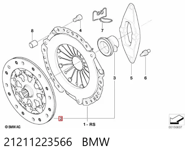 Tarcza sprzęgła 21211223566 BMW