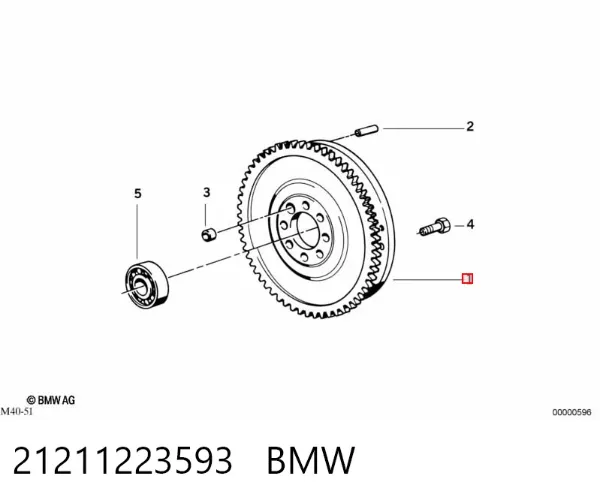 Koło zamachowe silnika 21211223593 BMW
