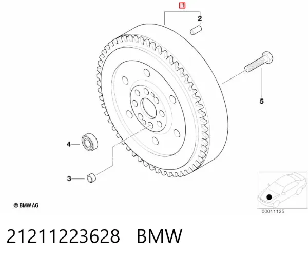 Koło zamachowe silnika 21211223628 BMW