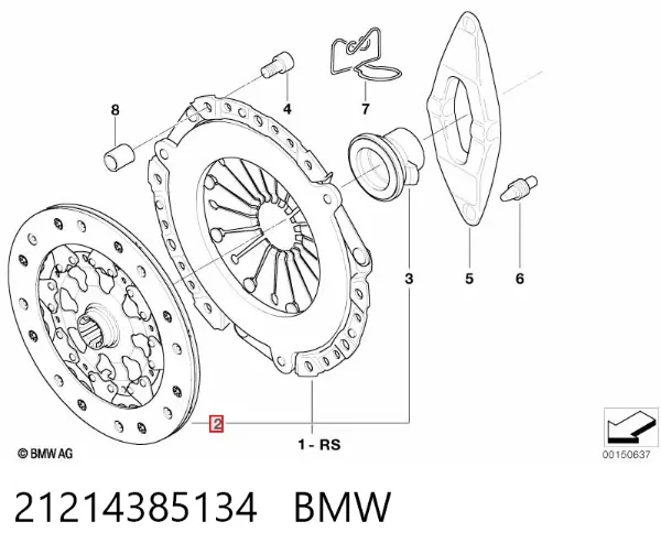 Tarcza sprzęgła 21214385134 BMW