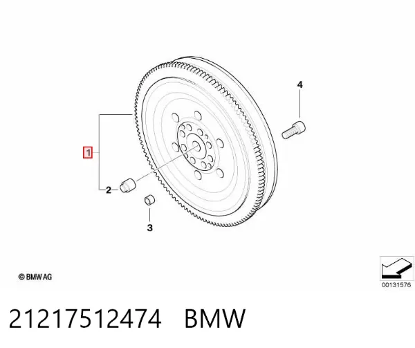 Koło zamachowe silnika 21217512474 BMW