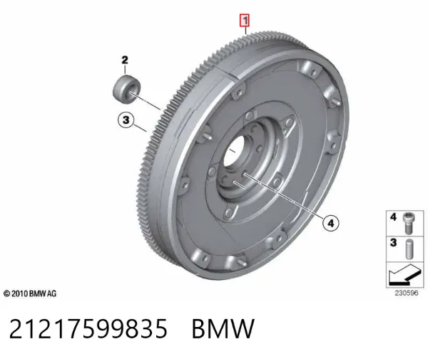 Koło zamachowe silnika 21217599835 BMW