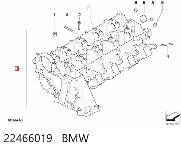 Głowica cylindrów BMW 3 E46
