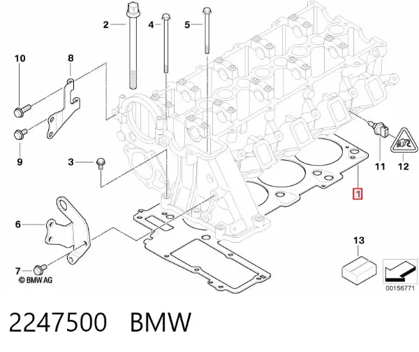 Uszczelka głowicy cylindrów 2247500 BMW
