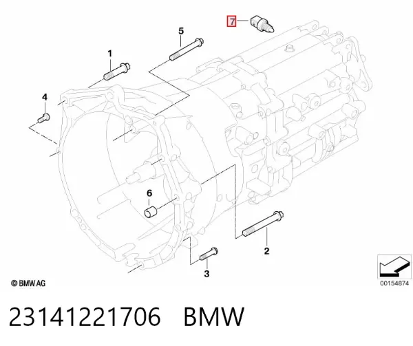 Czujnik włączania światła cofania 23141221706 BMW