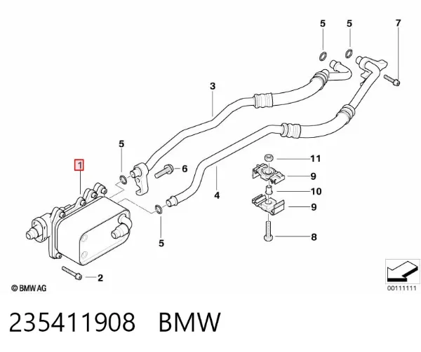 Chłodnica automatycznej/mechanicznej skrzyni biegów 235411908 BMW