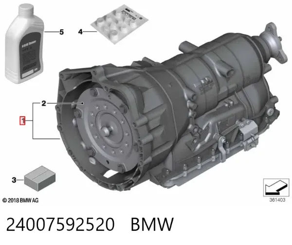 Automatyczna skrzynia biegów, kompletna 24007592520 BMW