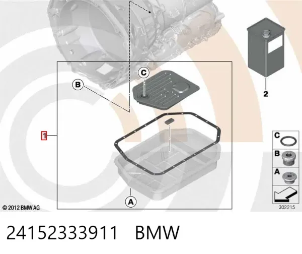 Filtr automatycznej skrzyni biegów 24152333911 BMW