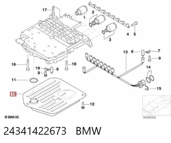 Filtr automatycznej skrzyni biegów 24341422673 BMW