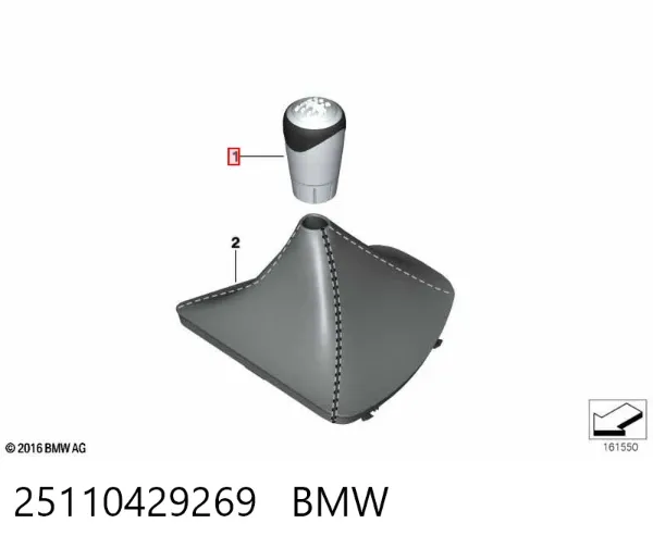 Rękojeść dźwigni biegów 25110429269 BMW