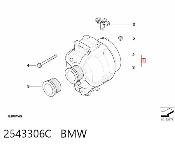 Alternator 2543306C BMW