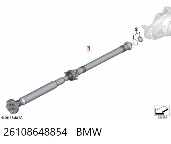 Wał Cardana tylny, kompletny 26108648854 BMW