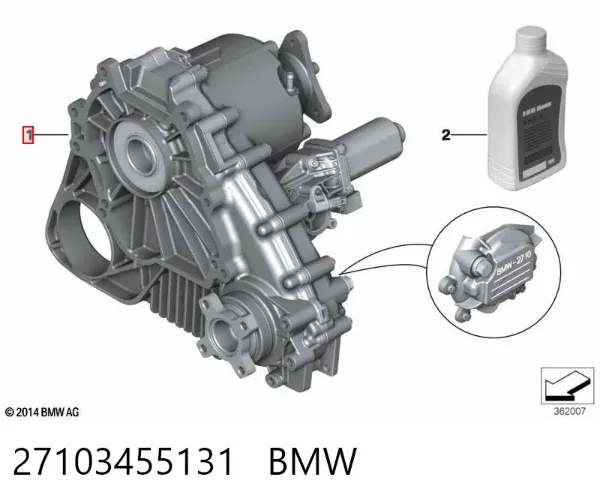Skrzynia rozdzielcza 27103455131 BMW