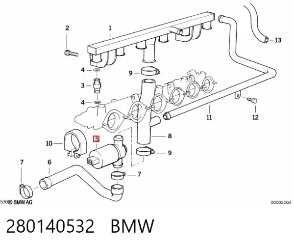 Regulator biegu jałowego 280140532 BMW