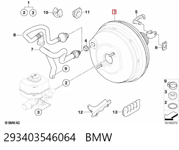 Wzmacniacz próżniowy hamulców BMW X3 E83