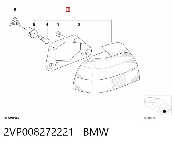 Lampa zespolona tylna prawa 2VP008272221 BMW