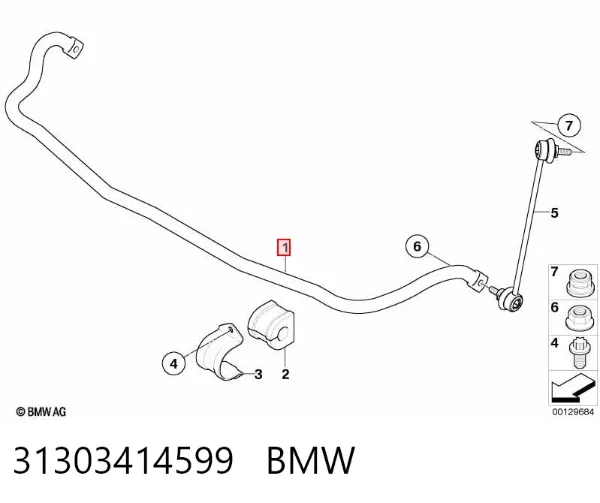 Stabilizator przedni BMW X3 E83