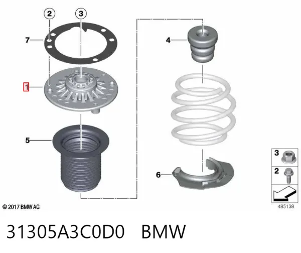 Poduszka amortyzatora przedniego 31305A3C0D0 BMW