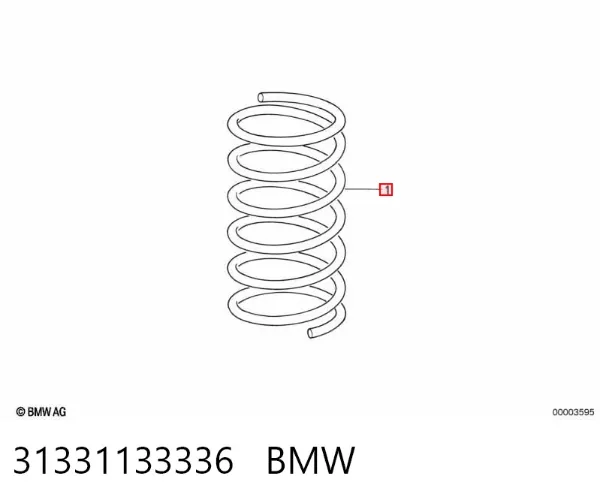 Sprężyna przednia 31331133336 BMW