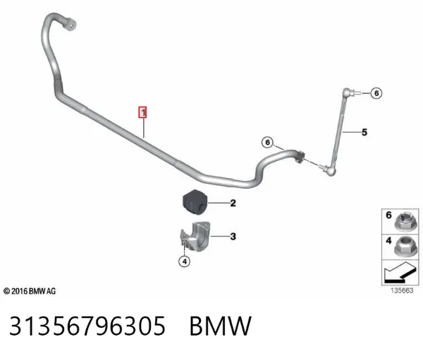 Stabilizator przedni BMW 1 E81