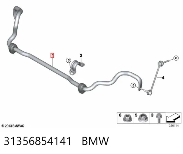 Stabilizator przedni 31356854141 BMW