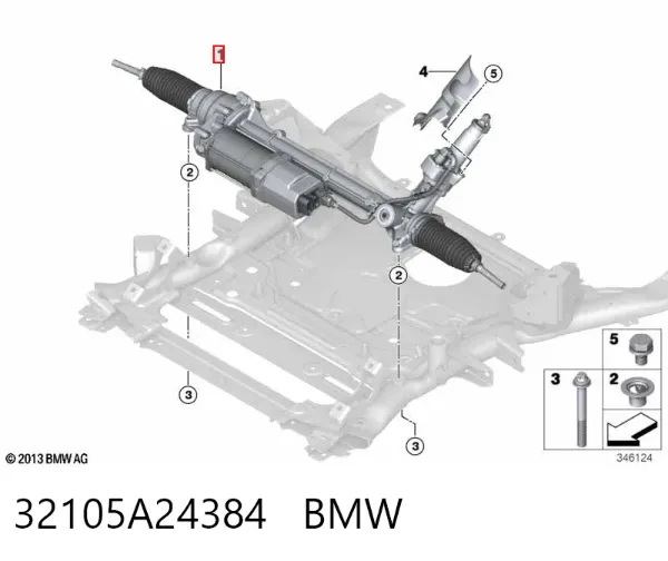 Listwa kierownicza (maglownica) 32105A24384 BMW