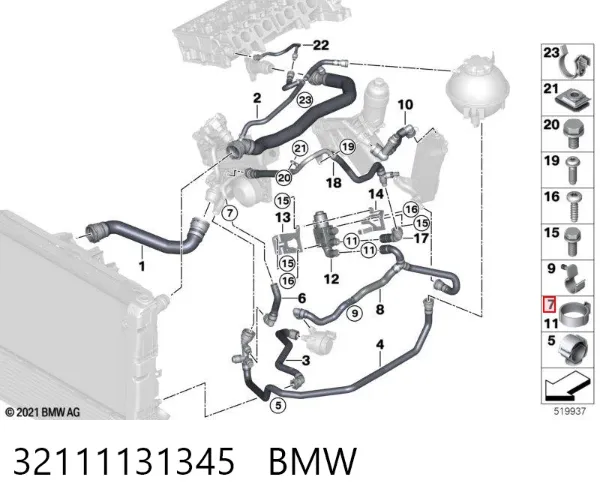 Opaski osłony przeguba, uniwersalna 32111131345 BMW