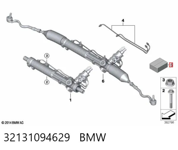 Zestaw naprawczy maglownicy (mechanizmu) (zestaw uszczelniaczy) 32131094629 BMW
