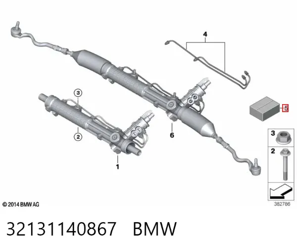 Zestaw naprawczy maglownicy (mechanizmu) (zestaw uszczelniaczy) 32131140867 BMW