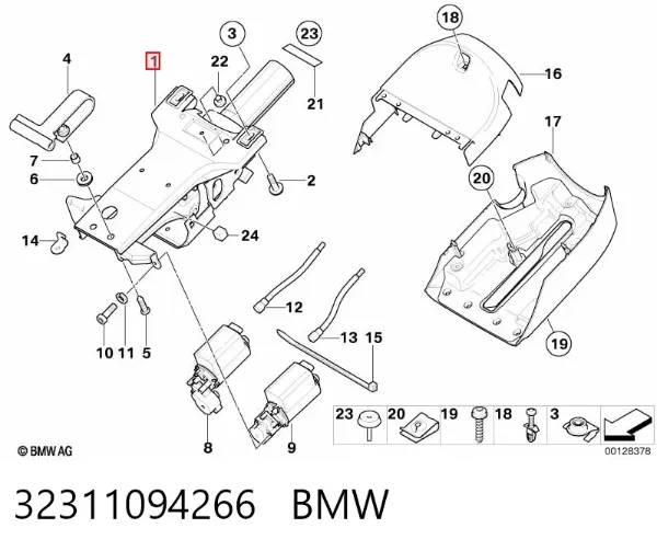 Kolumna (wał) kierownicza (kierownicy) BMW 5 E39