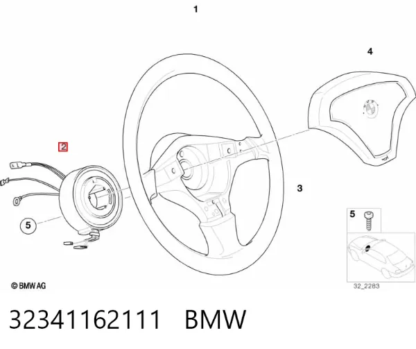Pierścień kontaktowy AIRBAG, taśma kierownicy  BMW 5 E39