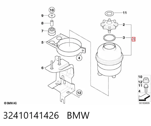 Zbiornik płynu wspomagania 32410141426 BMW