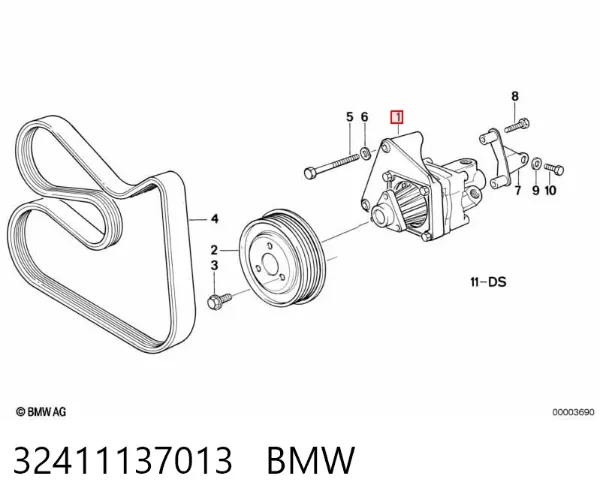 Pompa wspomagania hydraulicznego kierownicy 32411137013 BMW