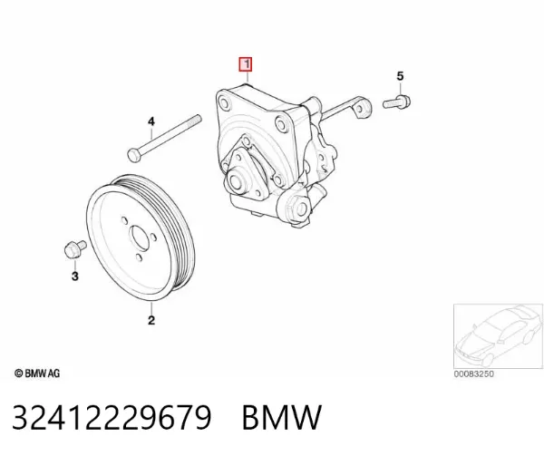 Pompa wspomagania hydraulicznego kierownicy 32412229679 BMW