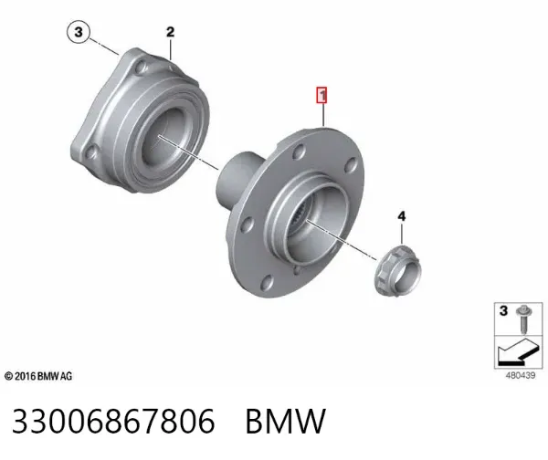 Piasta tylna 33006867806 BMW