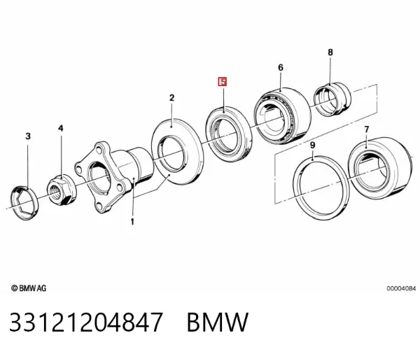 Uszczelniacz końcówki reduktora mostu tylnego 33121204847 BMW