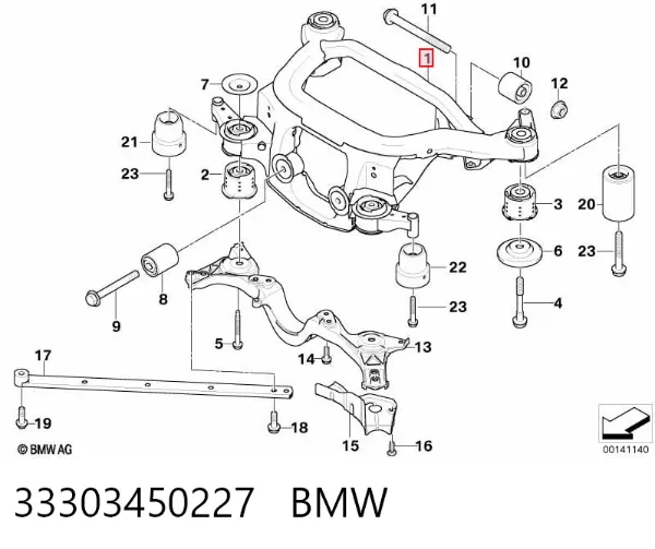 Korpus osi tylnej BMW X3 E83