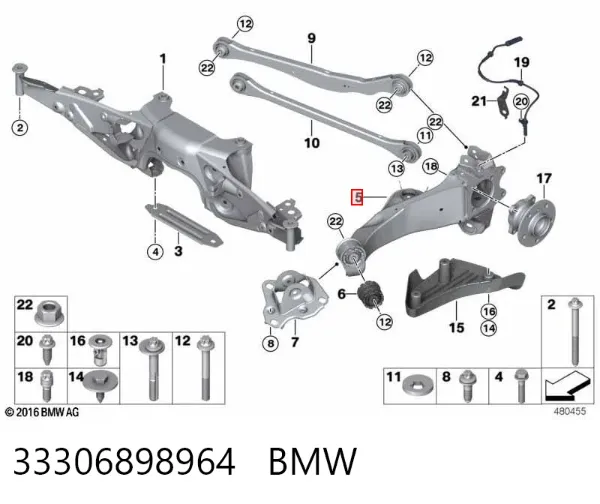 Piasta tylna 33306898964 BMW