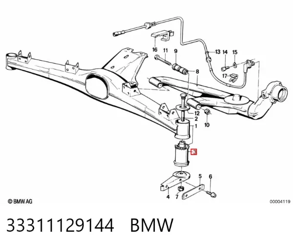 Silentblock tylnej belki 33311129144 BMW