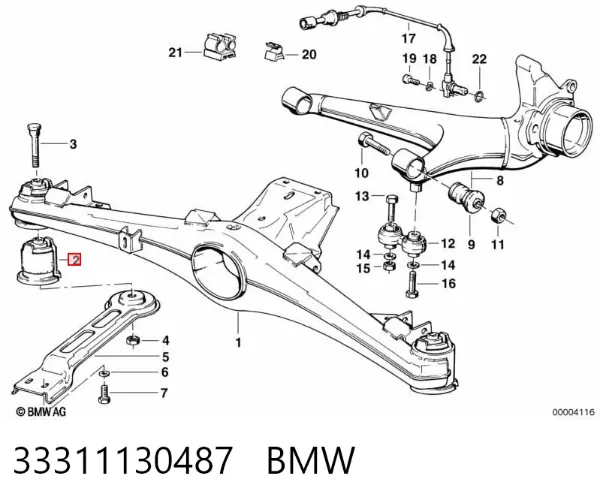 Silentblock tylnej belki 33311130487 BMW